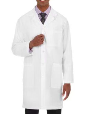 White Swan Meta Fundamentals 5112 Men’s 38" Lab Coat - White